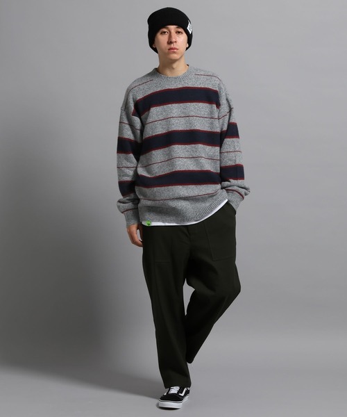 GEORGE'S(ジョージズ)の「マルチボーダーニットプルオーバー(ニット/セーター・メンズ・イエロー系/グレー系・MEDIUM/LARGE)」の10枚目の写真