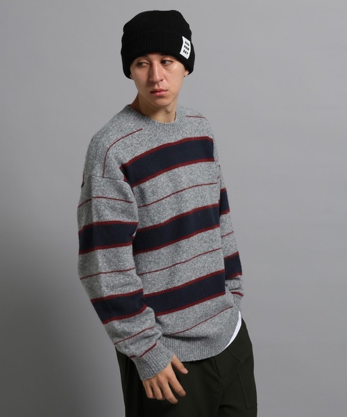 GEORGE'S(ジョージズ)の「マルチボーダーニットプルオーバー(ニット/セーター・メンズ・イエロー系/グレー系・MEDIUM/LARGE)」の15枚目の写真