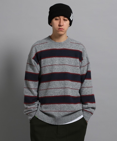 GEORGE'S(ジョージズ)の「マルチボーダーニットプルオーバー(ニット/セーター・メンズ・イエロー系/グレー系・MEDIUM/LARGE)」の16枚目の写真