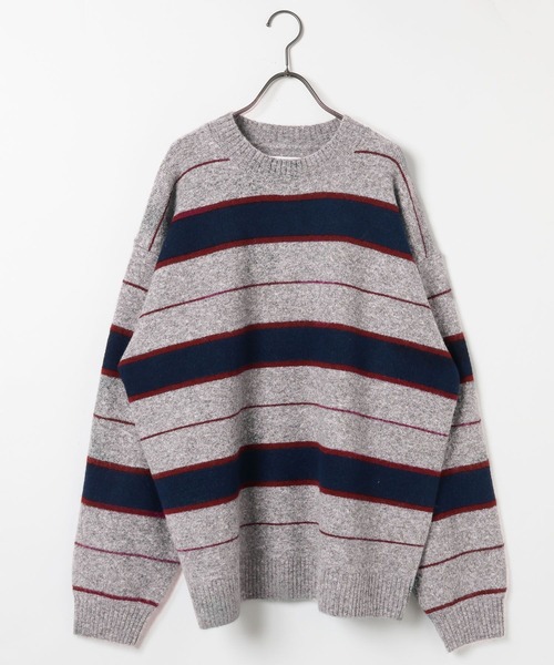 GEORGE'S(ジョージズ)の「マルチボーダーニットプルオーバー(ニット/セーター・メンズ・イエロー系/グレー系・MEDIUM/LARGE)」の18枚目の写真