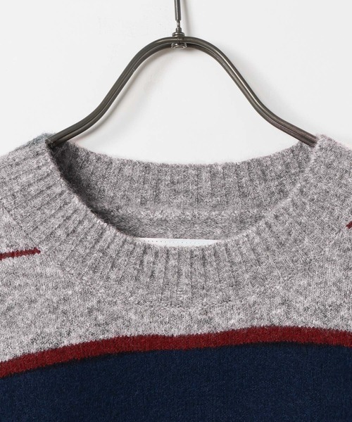 GEORGE'S(ジョージズ)の「マルチボーダーニットプルオーバー(ニット/セーター・メンズ・イエロー系/グレー系・MEDIUM/LARGE)」の20枚目の写真