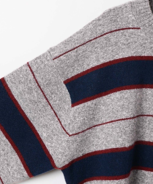 GEORGE'S(ジョージズ)の「マルチボーダーニットプルオーバー(ニット/セーター・メンズ・イエロー系/グレー系・MEDIUM/LARGE)」の21枚目の写真