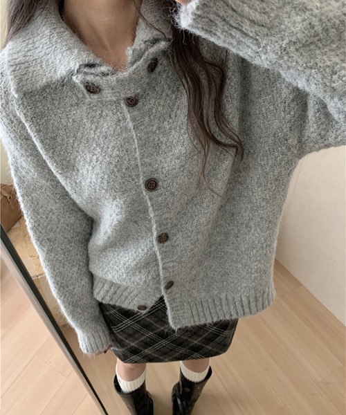 gossip!ロサンゼルス(ゴシップロサンゼルス)の「YUGA セーターカーディガン ニットトップス(カーディガン/ボレロ・レディース・オフホワイト/グリーン・FREE)」の15枚目の写真