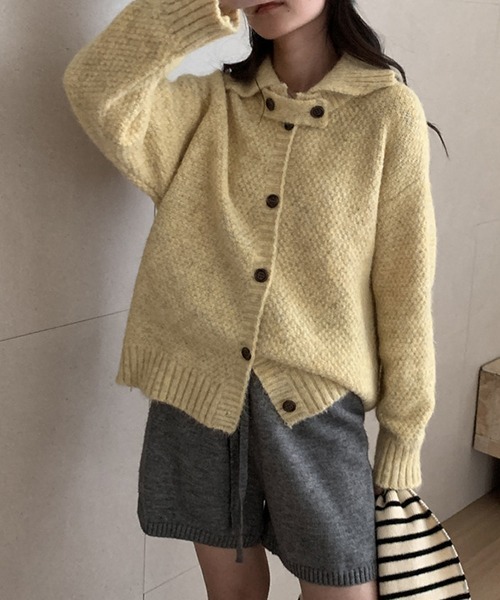 gossip!ロサンゼルス(ゴシップロサンゼルス)の「YUGA セーターカーディガン ニットトップス(カーディガン/ボレロ・レディース・オフホワイト/グリーン・FREE)」の16枚目の写真