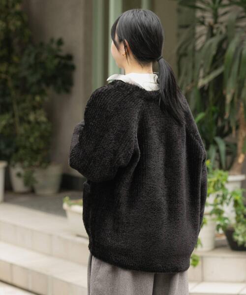 EKAL(エカル)の「OCTAカーディガンジャケット(カーディガン/ボレロ・レディース・チャコールグレー/ブラック・ONE)」の6枚目の写真