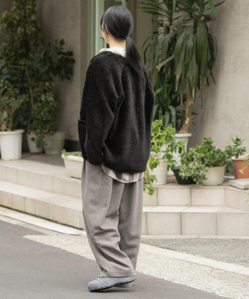 EKAL(エカル)の「OCTAカーディガンジャケット(カーディガン/ボレロ・レディース・チャコールグレー/ブラック・ONE)」の9枚目の写真