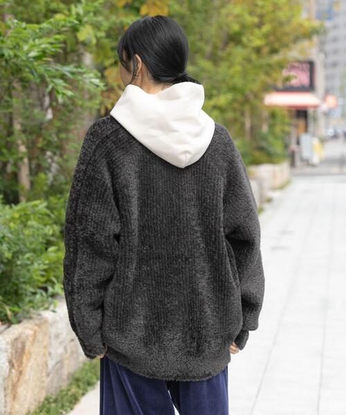 EKAL(エカル)の「OCTAカーディガンジャケット(カーディガン/ボレロ・レディース・チャコールグレー/ブラック・ONE)」の17枚目の写真