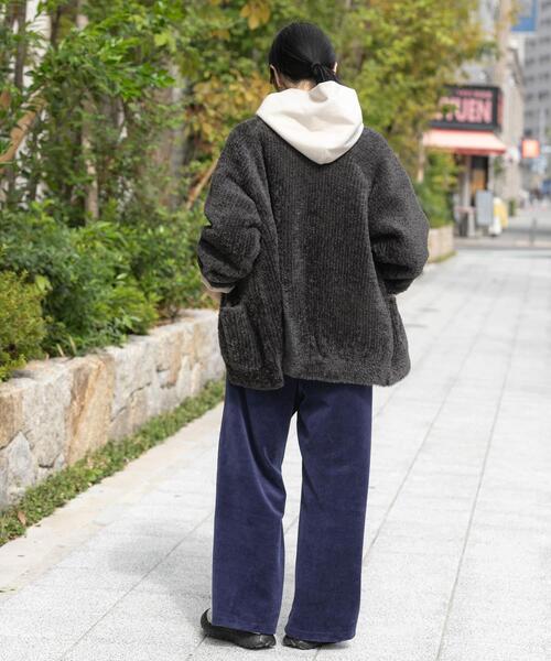 EKAL(エカル)の「OCTAカーディガンジャケット(カーディガン/ボレロ・レディース・チャコールグレー/ブラック・ONE)」の19枚目の写真