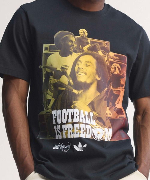 adidas(アディダス)の「adidas Bob Marley ORIGINALS T-Shirt / アディダス ボブ マーリー オリジナルス T-シャツ(Tシャツ/カットソー・メンズ・ブラック・3XL/XXL/XL/L/M/S)」の3枚目の写真