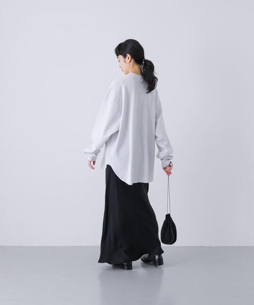 かぐれ（カグレ）の「サーマルクルーネックプルオーバー（Tシャツ/カットソー・レディース・ライトグレー/ブラック・FREE）」の7枚目の写真