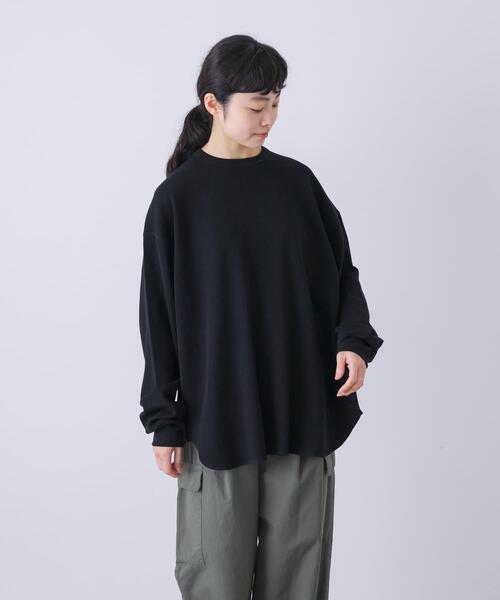 かぐれ（カグレ）の「サーマルクルーネックプルオーバー（Tシャツ/カットソー・レディース・ライトグレー/ブラック・FREE）」の17枚目の写真