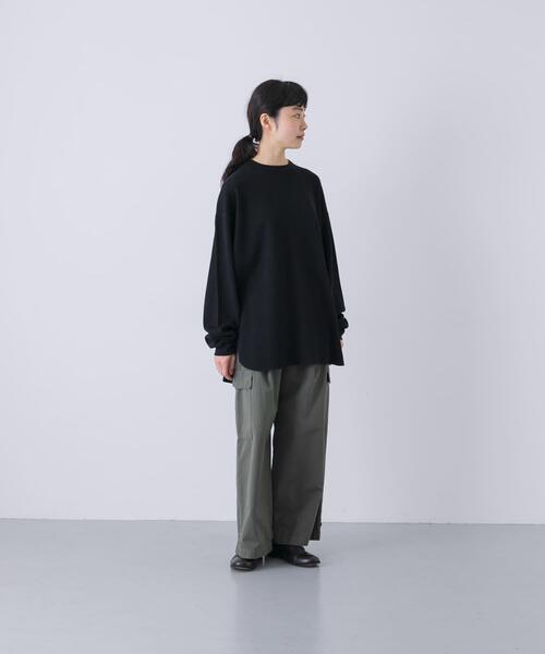 かぐれ（カグレ）の「サーマルクルーネックプルオーバー（Tシャツ/カットソー・レディース・ライトグレー/ブラック・FREE）」の20枚目の写真