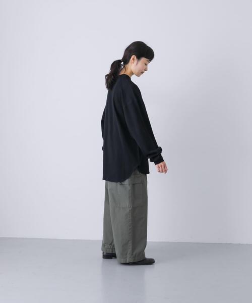 かぐれ（カグレ）の「サーマルクルーネックプルオーバー（Tシャツ/カットソー・レディース・ライトグレー/ブラック・FREE）」の21枚目の写真