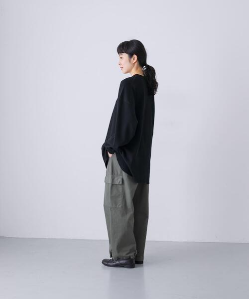 かぐれ（カグレ）の「サーマルクルーネックプルオーバー（Tシャツ/カットソー・レディース・ライトグレー/ブラック・FREE）」の22枚目の写真