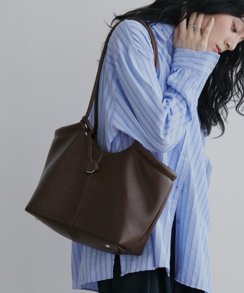 Aunt Marie's(アントマリーズ)の「【リニューアル】ロングショルダートートバッグ/ポーチ付き(トートバッグ・レディース・ブラウン/ブラック・FREE)」の12枚目の写真