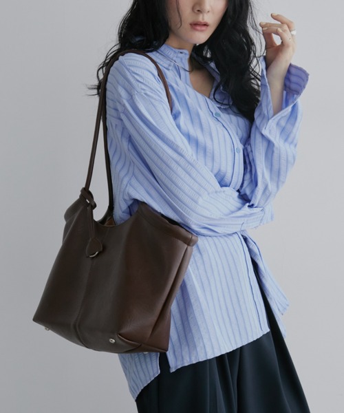 Aunt Marie's(アントマリーズ)の「【リニューアル】ロングショルダートートバッグ/ポーチ付き(トートバッグ・レディース・ブラウン/ブラック・FREE)」の11枚目の写真
