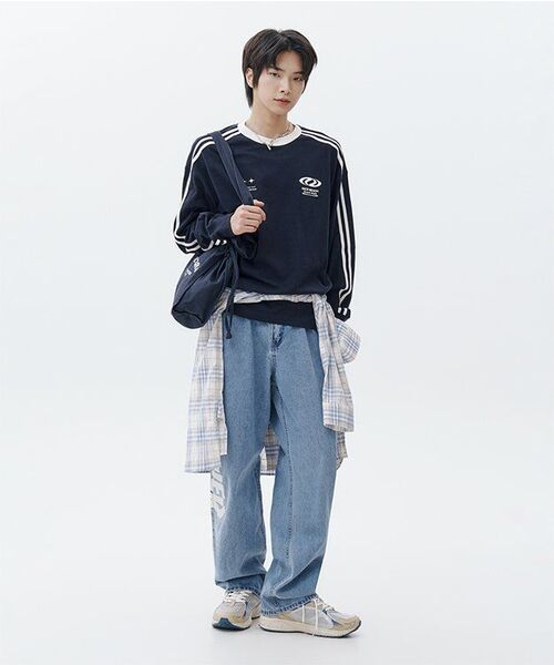 URBANDTYPE(アーバンディタイプ)の「フットボールジャージロングスリーブ_ネイビー(Tシャツ/カットソー・レディース・その他・MEDIUM/LARGE/SMALL)」の15枚目の写真