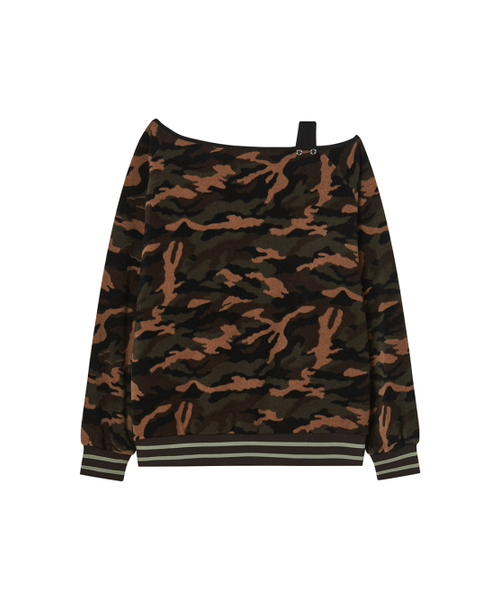 NYXX(エヌワイエックスエックス)の「NYX FLUFFY OFF SHOULDER KHAKI(Tシャツ/カットソー・レディース・その他・F)」の3枚目の写真