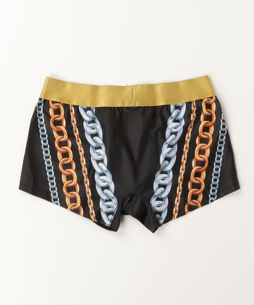 VANQUISH（ヴァンキッシュ）の「VANQUISH / ヴァンキッシュ ゴールド シルバー チェーン柄 アンダーウェア（ボクサーパンツ・メンズ・ブラック・M/L）」の2枚目の写真