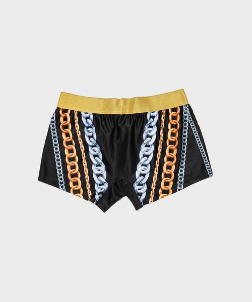 VANQUISH（ヴァンキッシュ）の「VANQUISH / ヴァンキッシュ ゴールド シルバー チェーン柄 アンダーウェア（ボクサーパンツ・メンズ・ブラック・M/L）」の5枚目の写真