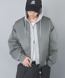 SPINNS（スピンズ）の「短丈MA-1ブルゾン/ヴィンテージライク加工/ユニセックス（MA-1）」