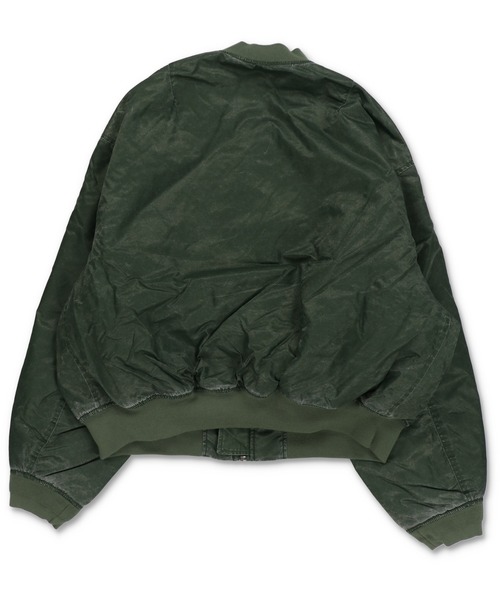 SPINNS（スピンズ）の「短丈MA-1ブルゾン/ヴィンテージライク加工/ユニセックス（MA-1・メンズ・グレー/ブラック/カーキ・ONESIZE）」の19枚目の写真