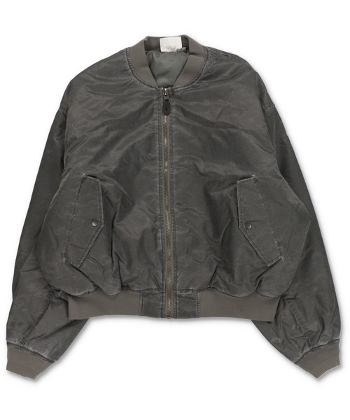 SPINNS（スピンズ）の「短丈MA-1ブルゾン/ヴィンテージライク加工/ユニセックス（MA-1・メンズ・グレー/ブラック/カーキ・ONESIZE）」の17枚目の写真