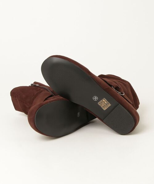 Vini（ヴィニ）の「スエードタッチ ルーズシルエット ショートブーツ（ブーツ・レディース・ダークブラウン/ブラック/グレー・MEDIUM）」の5枚目の写真