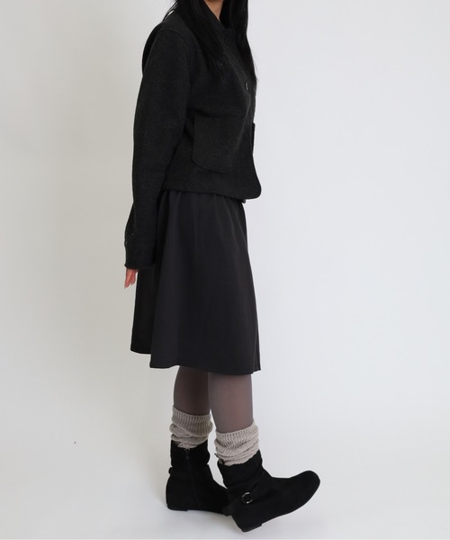 Vini（ヴィニ）の「スエードタッチ ルーズシルエット ショートブーツ（ブーツ・レディース・ダークブラウン/ブラック/グレー・MEDIUM）」の10枚目の写真