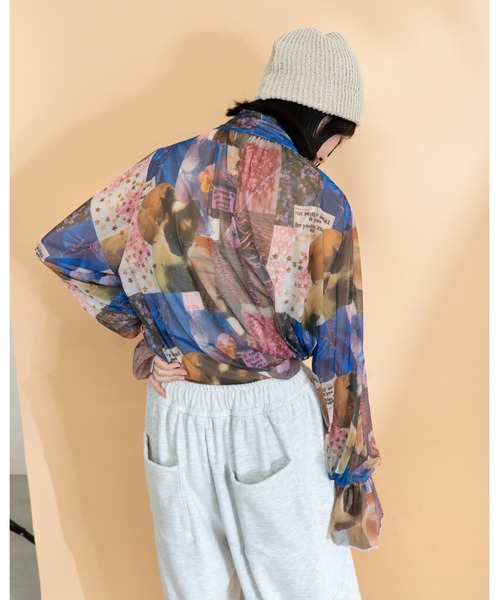 MIDVEIN（ミッドヴェイン）の「Original print bow tie tops（シャツ/ブラウス・レディース・マルチ・FREE）」の4枚目の写真