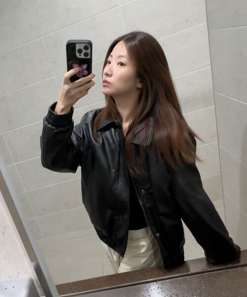 LADY VOLUME(レディーボリューム)の「SHEARING WASHING LEATHER PADDING JUMPER_BLACK(ダウンジャケット/コート・レディース・その他・SMALL/MEDIUM)」の5枚目の写真