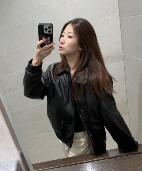 LADY VOLUME(レディーボリューム)の「SHEARING WASHING LEATHER PADDING JUMPER_BLACK(ダウンジャケット/コート・レディース・その他・SMALL/MEDIUM)」の6枚目の写真