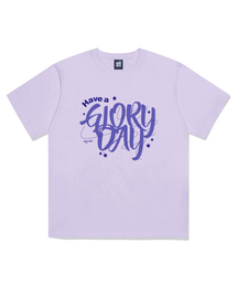 スタグローリーデイプリンティング半袖Tシャツバイオレット