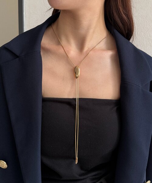 Thevon(ゼボン)の「【heilly】ニュアンスモチーフループタイ(リング・レディース・ゴールド/ゴールド系その他/ゴールド系その他2・FREE)」の9枚目の写真