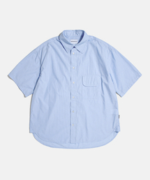 ESPIONAGE（エスピオナジ）の「Vintage Stripe Flap Pocket S/S Shirt Light Blue（シャツ/ブラウス）」