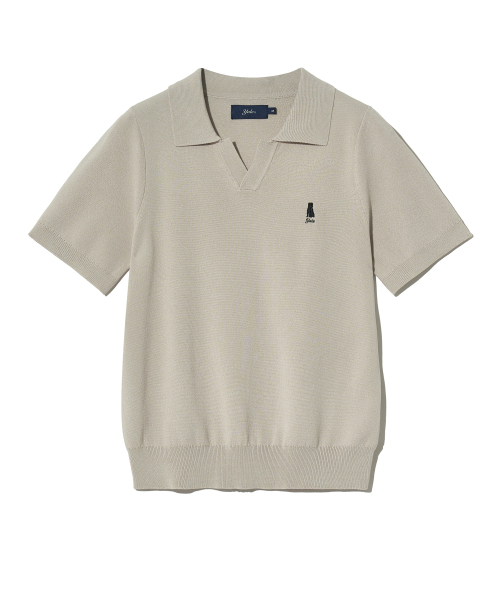 YALE(イェール)の「ウィメンズコンフォートクールスリットネックポロニットグリーンベージュ(Tシャツ/カットソー・レディース・その他・SMALL/MEDIUM/LARGE)」の2枚目の写真
