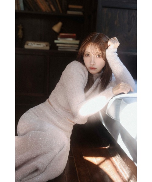 MISTREASS(ミストレアス)の「Twinkle Shaggy Knit Top & Mermaid Skirt(ワンピース・レディース・ピンク/ミント・FREE)」の8枚目の写真
