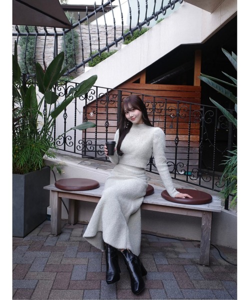 セール】Twinkle Shaggy Knit Top & Mermaid Skirt（ワンピース