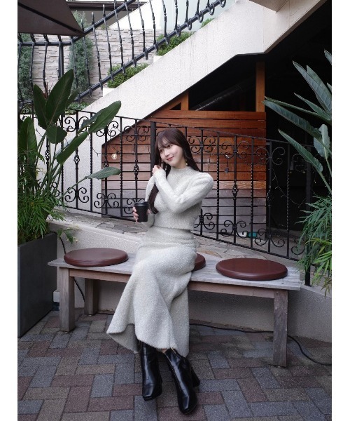 MISTREASS(ミストレアス)の「Twinkle Shaggy Knit Top & Mermaid Skirt(ワンピース・レディース・ピンク/ミント・FREE)」の17枚目の写真