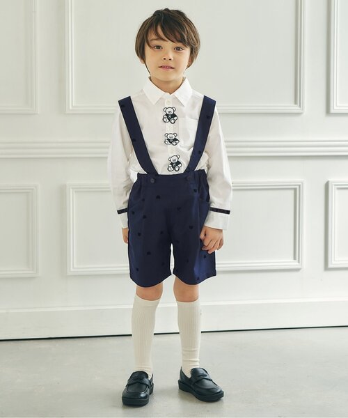 apres les cours（アプレレクール）の「tiny bear フォーマルシャツ（シャツ/ブラウス・キッズ・ストライプ/オフホワイト・90/100/110/120）」の6枚目の写真