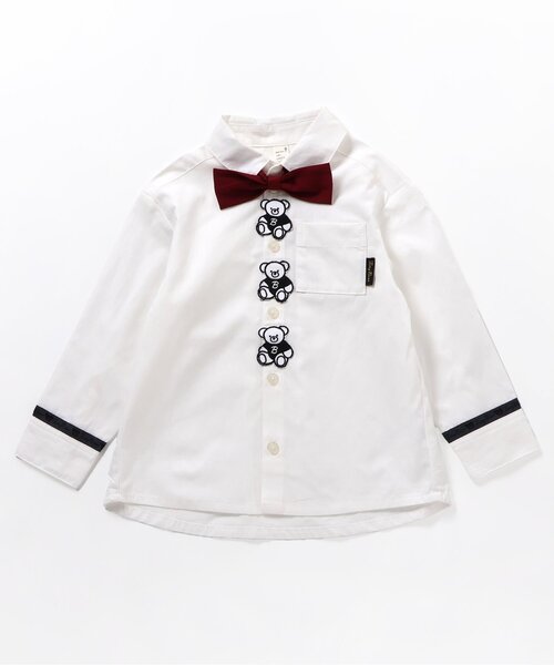apres les cours（アプレレクール）の「tiny bear フォーマルシャツ（シャツ/ブラウス・キッズ・ストライプ/オフホワイト・90/100/110/120）」の11枚目の写真