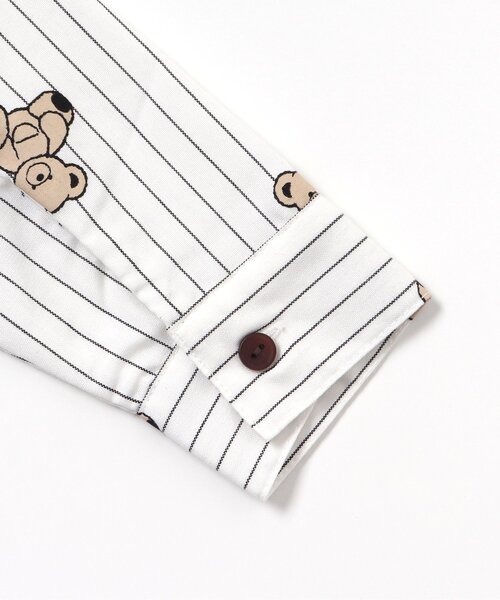 apres les cours（アプレレクール）の「tiny bear フォーマルシャツ（シャツ/ブラウス・キッズ・ストライプ/オフホワイト・90/100/110/120）」の12枚目の写真