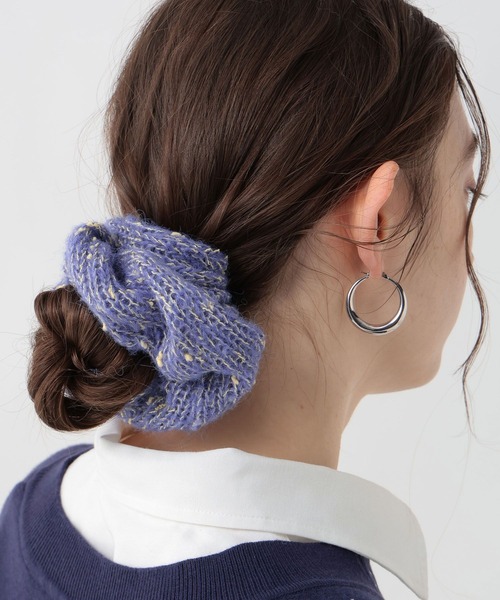 GEORGE'S（ジョージズ）の「MIXニットシュシュ（シュシュ・レディース・グレー/ブルー/アイボリー・FREE）」の3枚目の写真