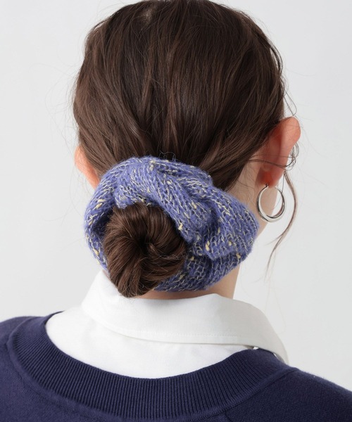 GEORGE'S（ジョージズ）の「MIXニットシュシュ（シュシュ・レディース・グレー/ブルー/アイボリー・FREE）」の5枚目の写真