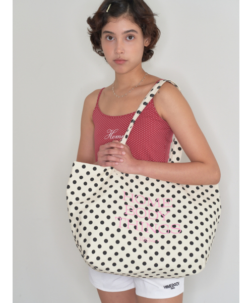 HOMEBODY THINGS(ホームバディ ティングズ)の「Homebody Classic Dot Bag (IVORY)(エコバッグ/サブバッグ・レディース・その他・FREE)」の1枚目の写真