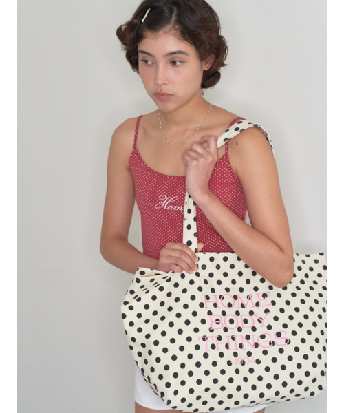 HOMEBODY THINGS(ホームバディ ティングズ)の「Homebody Classic Dot Bag (IVORY)(エコバッグ/サブバッグ・レディース・その他・FREE)」の4枚目の写真