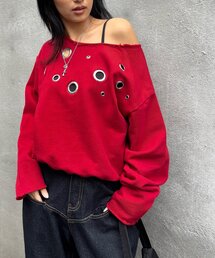 WHO'S WHO gallery | フロントアイレットオフショルスウェット(スウェット)