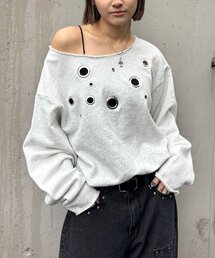 WHO'S WHO gallery | フロントアイレットオフショルスウェット(スウェット)