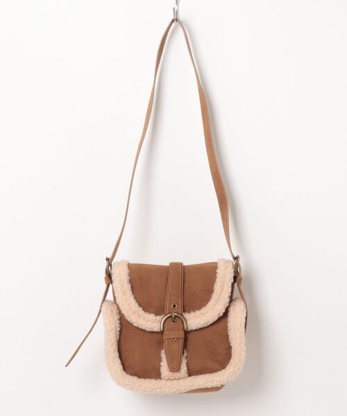 ammy.（エイミードット）の「【 ammy. / エイミードット 】 ボア トリム スエード タッチ ベルト ショルダーバッグ（ショルダーバッグ・レディース・ベージュ・FREE）」の8枚目の写真