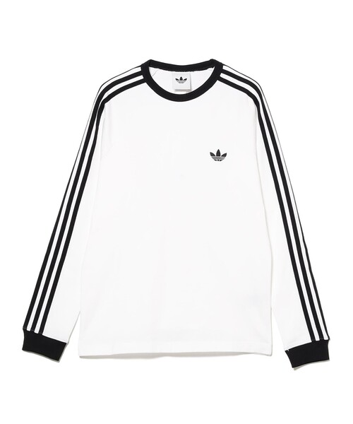 BEAMS(ビームス)の「adidas / スリーストライプス ロングスリーブ Tシャツ(Tシャツ/カットソー・メンズ・ブラック/ホワイト・MEDIUM/LARGE/X-LARGE/SMALL)」の3枚目の写真